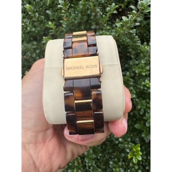 Michael Kors MK5166 Women’s Watch Gold-tone stainless steel and tortoise acetate - Picture 5 of 10